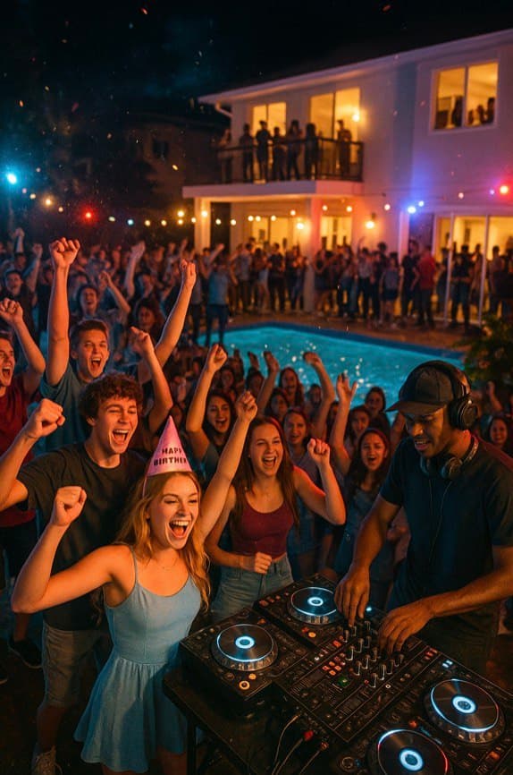 a big party with lots of people